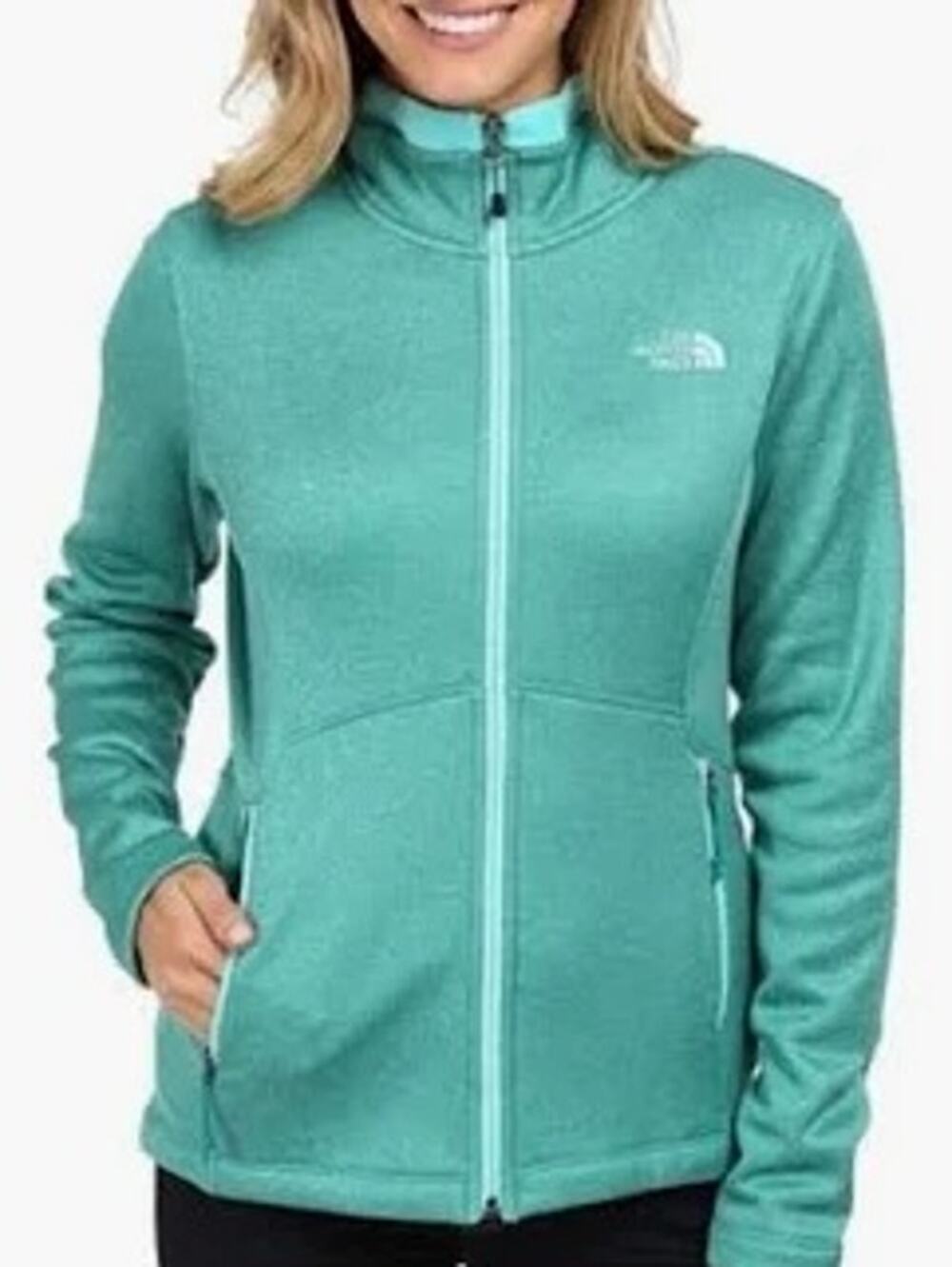 The North Face Womens Agave Jacket Full Zip Fleece Lined Fall Outdoors Green XL